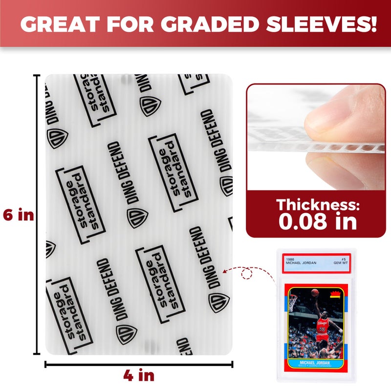 Storage Standard Card Protectors Trading Cards Shipping Supplies  110-Pack 4'' x 6'' Graded Card Sleeves for Mailing Inserts  Plastic Semi Rigid Card Holder Better Than Corrugated Cardboard Sheets - Image 3
